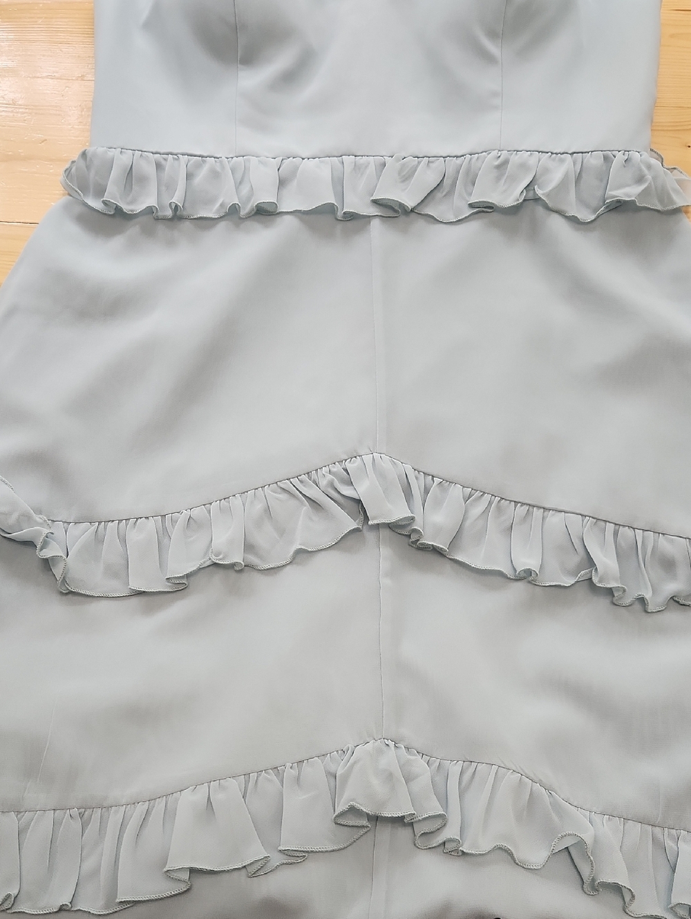 Revelry Amelia Dress Size 14 Sage Green Chiffon Long Formal Maxi Bridesmaid - Picture 17 of 17